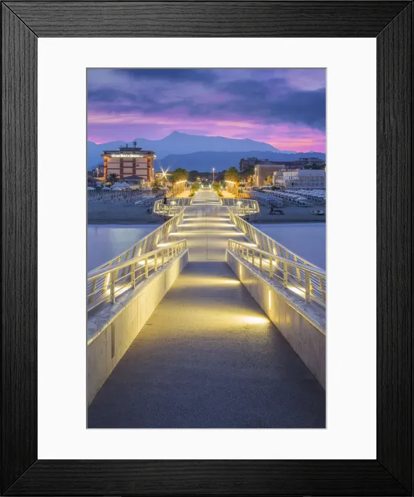 Framed Print : Dawn on Lido di Camaiore pier, Lucca province, Versilia, Tuscany, Italy, Europe Framed Print : Dawn on Lido di Camaiore pier, Lucca province, Versilia, Tuscany, Italy, Europe