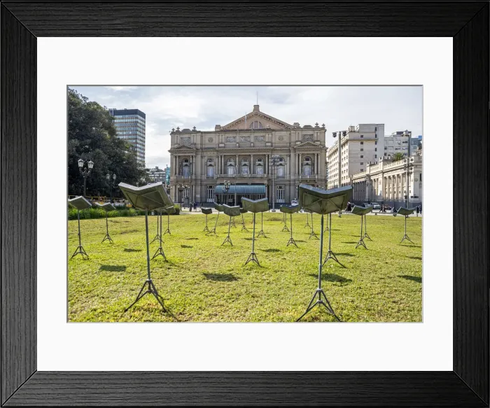 Framed Print : View of the Teatro Colon in Buenos Aires, Argentina, South America