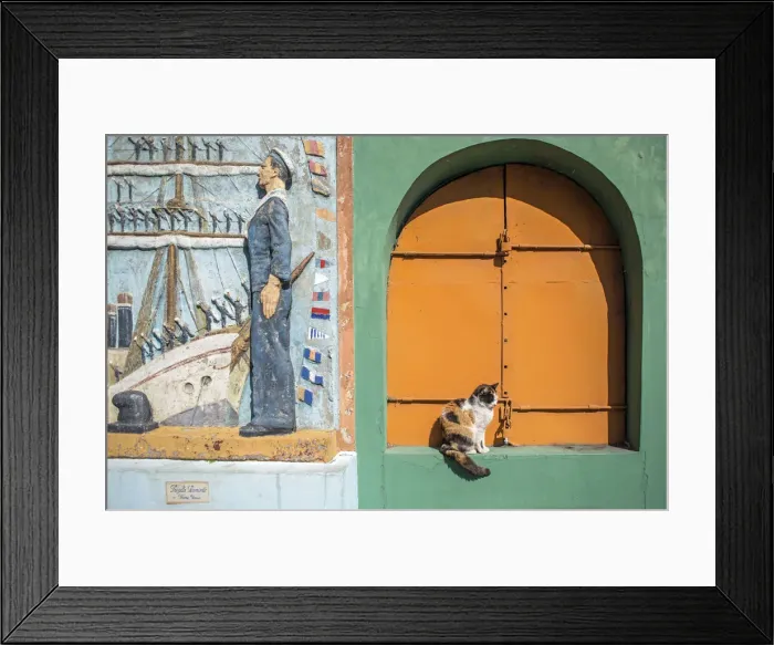 Framed Print : A cat in a niche in Caminito street of La Boca, Buenos Aires, Argentina, South America Framed Print : A cat in a niche in Caminito street of La Boca, Buenos Aires, Argentina, South America