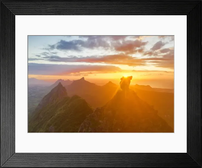 Framed Print : the sunset at scenery rock Pieter Both around Port Louis, winter time, Mauritius Framed Print : the sunset at scenery rock Pieter Both around Port Louis, winter time, Mauritius