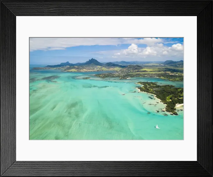 Framed Print : aerial view of Ile aux Cerfs in winter time, Mauritius, Indian Ocean, Africa Framed Print : aerial view of Ile aux Cerfs in winter time, Mauritius, Indian Ocean, Africa