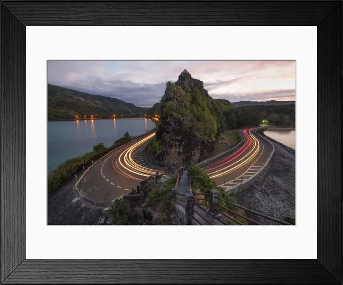 Framed Print : car trails effect taken at Captain Matthew Flinders monument at sunrise Framed Print : car trails effect taken at Captain Matthew Flinders monument at sunrise