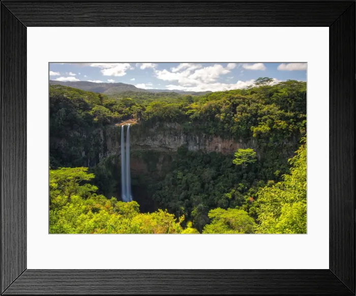 Framed Print : the famous site of Chamarel waterfall in winter day, Riviere du Cap, Mauritius Framed Print : the famous site of Chamarel waterfall in winter day, Riviere du Cap, Mauritius