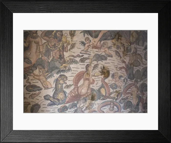 Framed Print : Mosaic in Roman Villa of the Casale, Italy, Sicily, Enna district, Piazza Armerina Framed Print : Mosaic in Roman Villa of the Casale, Italy, Sicily, Enna district, Piazza Armerina