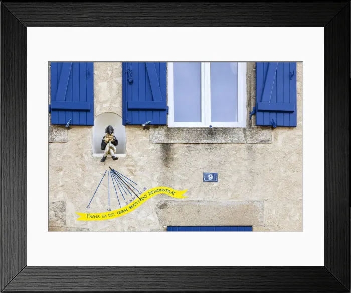 Framed Print : Brittany, France, Auray. Brittany architectural details, sundial Auray village Framed Print : Brittany, France, Auray. Brittany architectural details, sundial Auray village