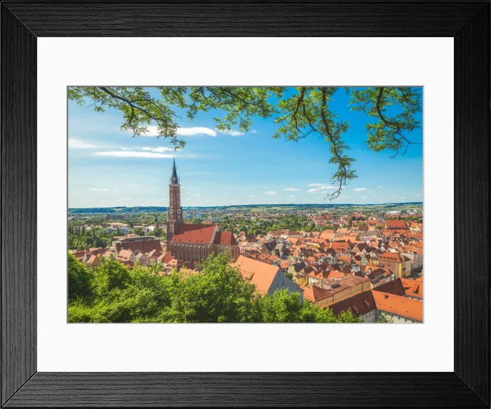 Framed Print : The oldtown of Landshut seen from Castle Trausnitz, Landshut, Lower Bavaria, Bavaria Framed Print : The oldtown of Landshut seen from Castle Trausnitz, Landshut, Lower Bavaria, Bavaria