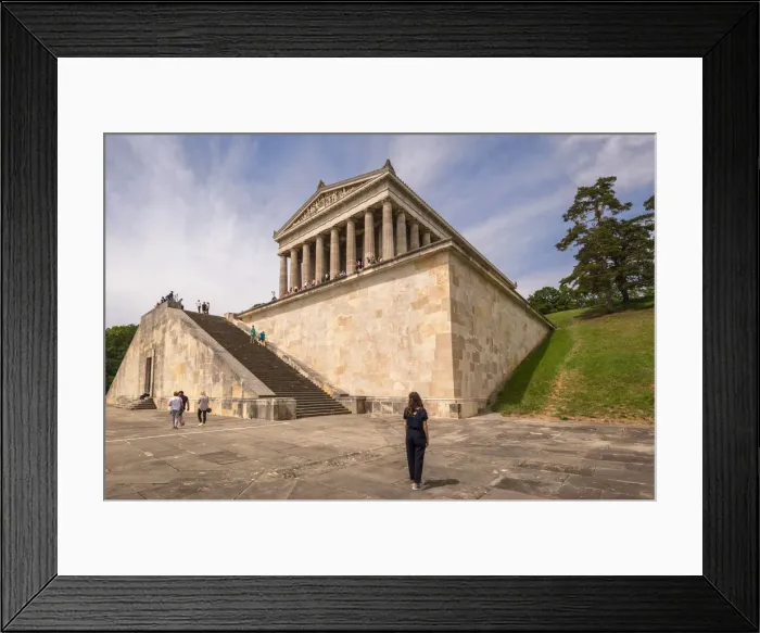 Framed Print : A Woman staring at Walhalla on the left side of Danube River, Regensburg, Lower Bavaria Framed Print : A Woman staring at Walhalla on the left side of Danube River, Regensburg, Lower Bavaria