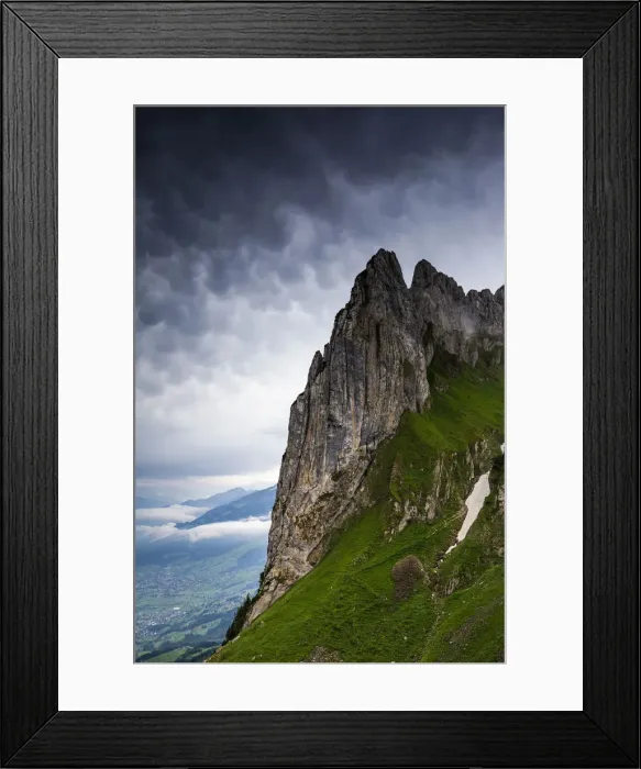 Framed Print : Chruzberg mountain after storm, Canton of Appenzell, Alpstein, Switzerland, Europe Framed Print : Chruzberg mountain after storm, Canton of Appenzell, Alpstein, Switzerland, Europe