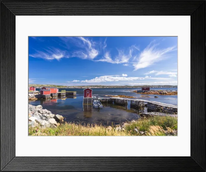 Framed Print : The fishing village of Joe Batts Arm, Fogo Island, Newfoundland and Labrador, Canada
