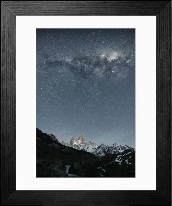 Framed Print : Starry sky above Mt Fitz Roy. El Chalten, Santa Cruz province, Argentina Framed Print : Starry sky above Mt Fitz Roy. El Chalten, Santa Cruz province, Argentina