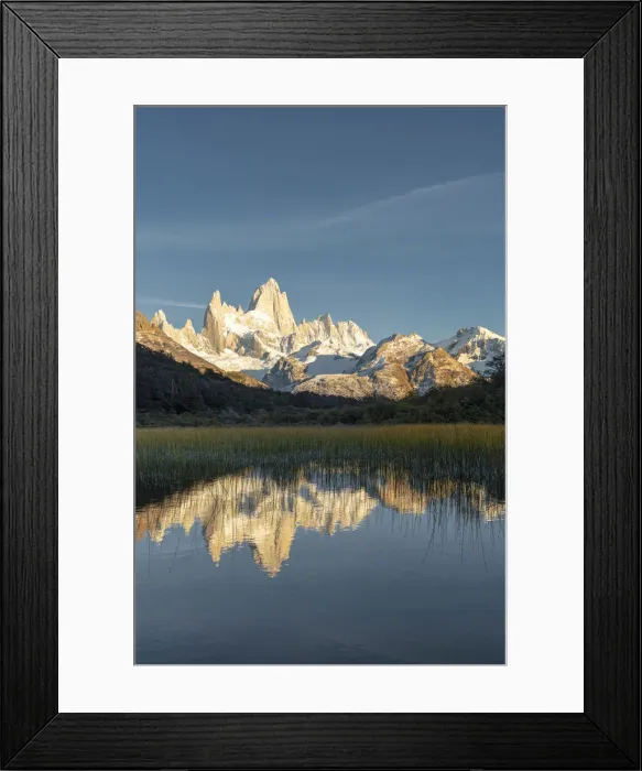 Framed Print : Fitz Roy reflection at dawn from Mirador Fitz Roy. El Chalten, Santa Cruz province Framed Print : Fitz Roy reflection at dawn from Mirador Fitz Roy. El Chalten, Santa Cruz province