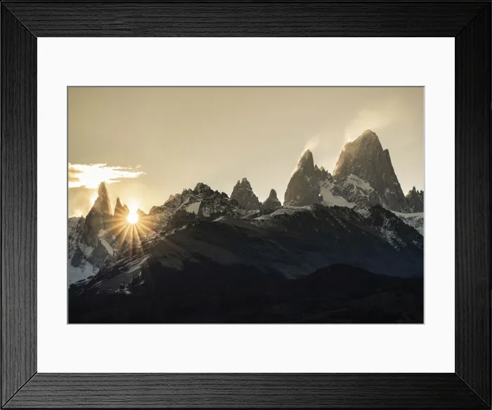 Framed Print : Fitz Roy range peaks at sunset. El Chalten, Santa Cruz province, Argentina Framed Print : Fitz Roy range peaks at sunset. El Chalten, Santa Cruz province, Argentina