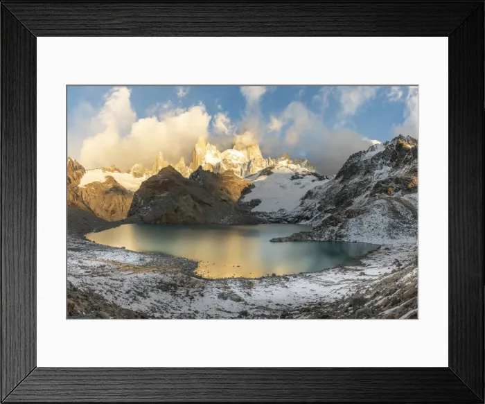 Framed Print : Fitz Roy range in the morning at Laguna Los Tres. El Chalten, Santa Cruz province Framed Print : Fitz Roy range in the morning at Laguna Los Tres. El Chalten, Santa Cruz province