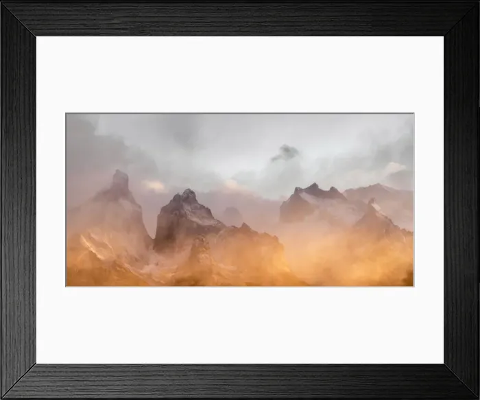 Framed Print : Close-up on Paine Horns and Cerro Paine at sunrise. Torres del Paine National Park Framed Print : Close-up on Paine Horns and Cerro Paine at sunrise. Torres del Paine National Park