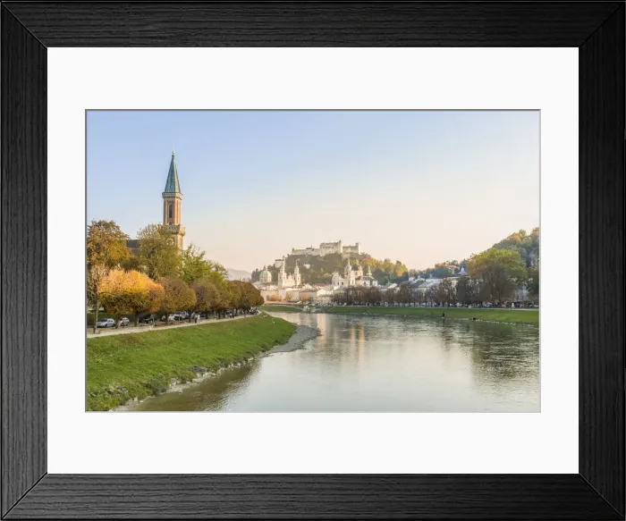 Framed Print : The Protestant parish Salzburg Christ Church along Salzach River Framed Print : The Protestant parish Salzburg Christ Church along Salzach River