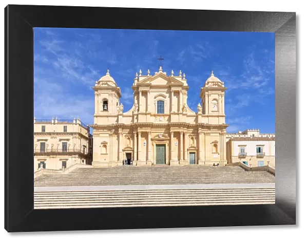 Baroque St nicholas church cathedral of Noto, Siracusa province, Sicily, Italy
