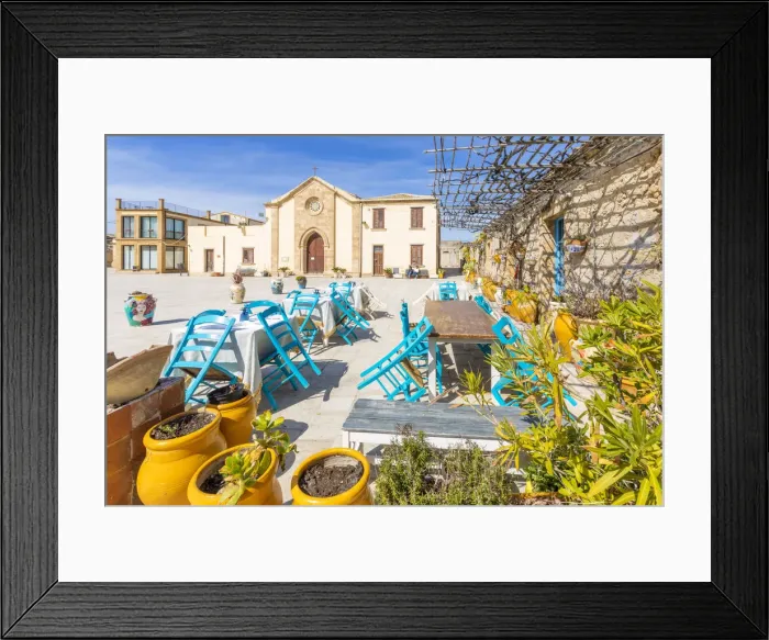 Framed Print : The touristic Regina Margherita square and San Francesco da Paola church in Framed Print : The touristic Regina Margherita square and San Francesco da Paola church in