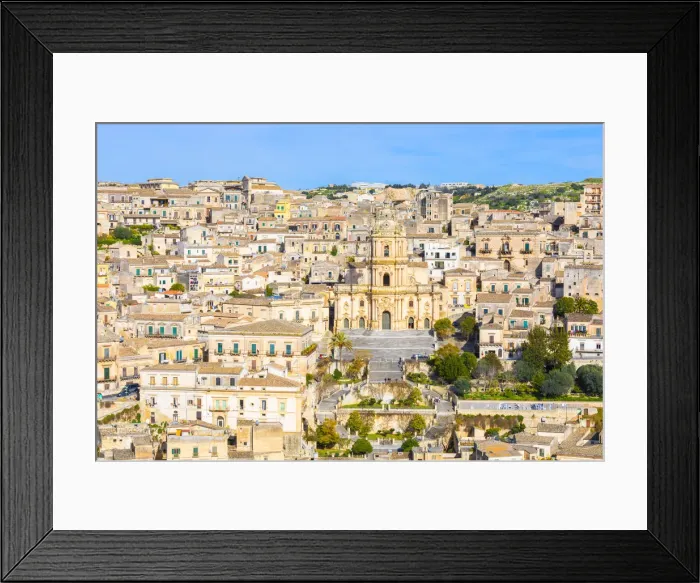 Framed Print : Baroque cathedral of san Giorgio located in Modica, Ragusa province, Sicily, Italy Framed Print : Baroque cathedral of san Giorgio located in Modica, Ragusa province, Sicily, Italy
