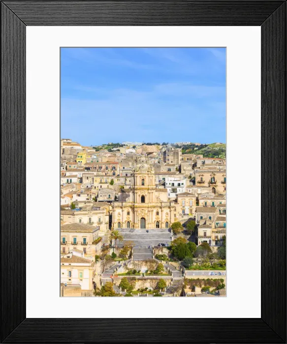 Framed Print : Baroque cathedral of san Giorgio located in Modica, Ragusa province, Sicily, Italy Framed Print : Baroque cathedral of san Giorgio located in Modica, Ragusa province, Sicily, Italy