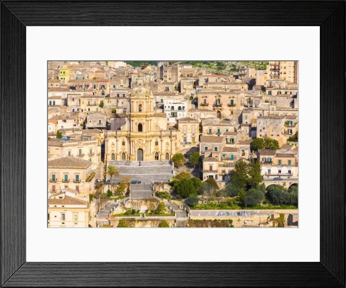 Framed Print : Baroque cathedral of san Giorgio located in Modica, Ragusa province, Sicily, Italy Framed Print : Baroque cathedral of san Giorgio located in Modica, Ragusa province, Sicily, Italy