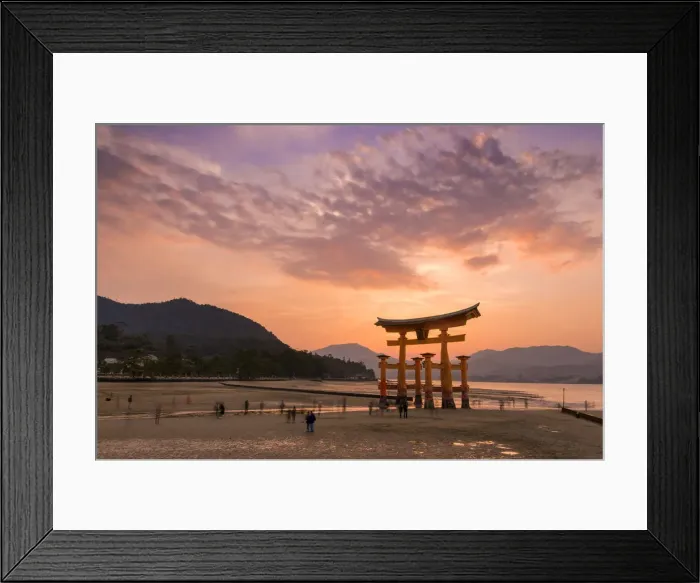 Framed Print : Sunset in Itsukushima island, Itsukushima, japan Framed Print : Sunset in Itsukushima island, Itsukushima, japan