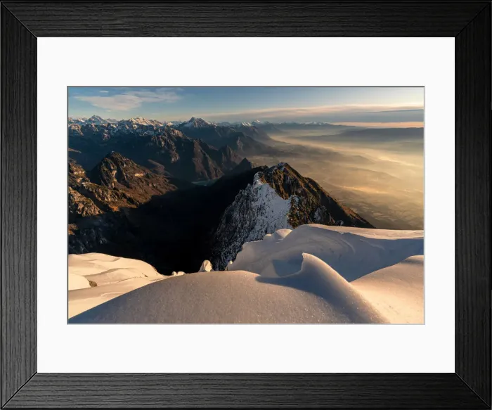 Framed Print : Early morning on the top of Pizzocco Mount, Belluno province, Italy, Europe Framed Print : Early morning on the top of Pizzocco Mount, Belluno province, Italy, Europe