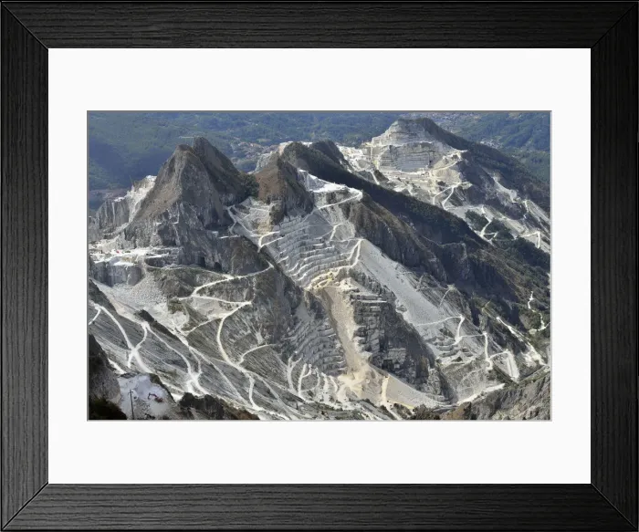 Framed Print : carrara marble quarries, massa carrara province, tuscany, italy Framed Print : carrara marble quarries, massa carrara province, tuscany, italy