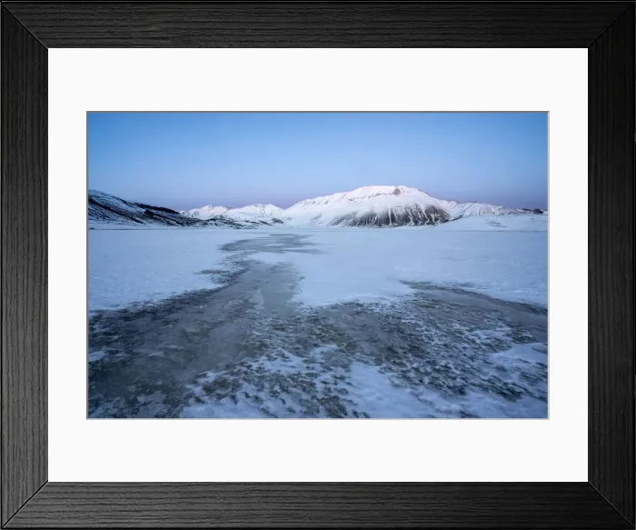 Framed Print : Italy, Umbria, Piano Grande of Castelluccio di Norcia plateau and Vettore in Winter Framed Print : Italy, Umbria, Piano Grande of Castelluccio di Norcia plateau and Vettore in Winter