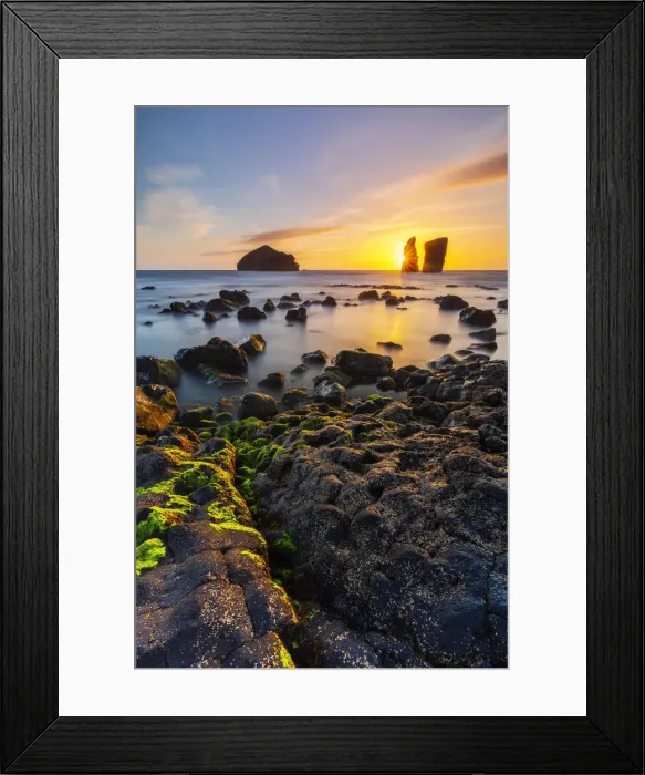 Framed Print : Mosteiros beach at sunset, Mosteiros, Sao Miguel, Azores, Portugal Framed Print : Mosteiros beach at sunset, Mosteiros, Sao Miguel, Azores, Portugal