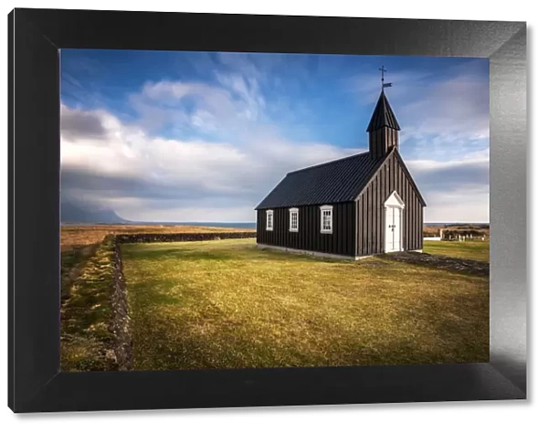 Church of Budir, Snaefellsbaer, Snaefellsnes Peninsula, Iceland, Northern Europe