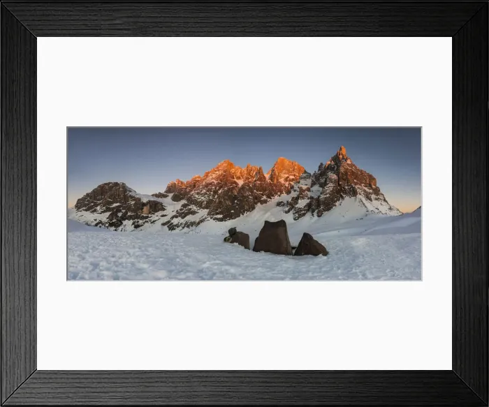 Framed Print : Winter at Pale di san Martino, Passo Rolle, Trento, Trentino Alto Adige, Italy