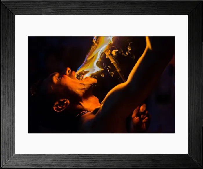 Framed Print : Kandy, Central Province, Sri Lanka, Southern Asia. A flaming moment of the Framed Print : Kandy, Central Province, Sri Lanka, Southern Asia. A flaming moment of the