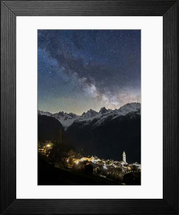 Framed Print : Milky way over Pizzo Badile and Cengalo. Soglio, Val Bregaglia, Canton of Graubunden Framed Print : Milky way over Pizzo Badile and Cengalo. Soglio, Val Bregaglia, Canton of Graubunden