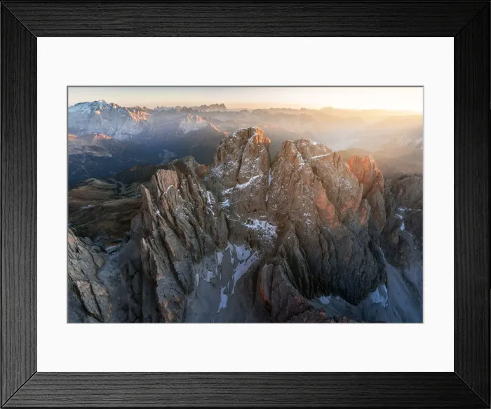 Framed Print : Aerial view of Punta Cinque Dita and Punta Grohmann, Dolomites, Trentino Alto Adige Framed Print : Aerial view of Punta Cinque Dita and Punta Grohmann, Dolomites, Trentino Alto Adige
