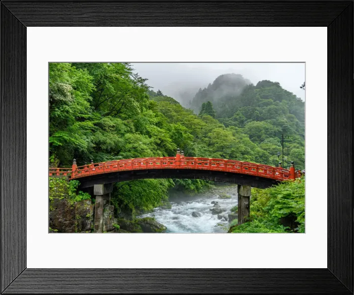 Framed Print : Shinkyo bridge, (red bridge), Nikko, Japan Framed Print : Shinkyo bridge, (red bridge), Nikko, Japan