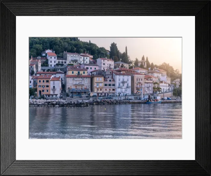 Framed Print : Moscenicka Draga, morning light, Kvarner Bay, Opatija riviera, Adriatic Sea, Croatia
