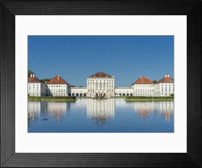Framed Print : Munich, Bavaria, Germany. The Nymphenburg Palace with its landscape garden Framed Print : Munich, Bavaria, Germany. The Nymphenburg Palace with its landscape garden