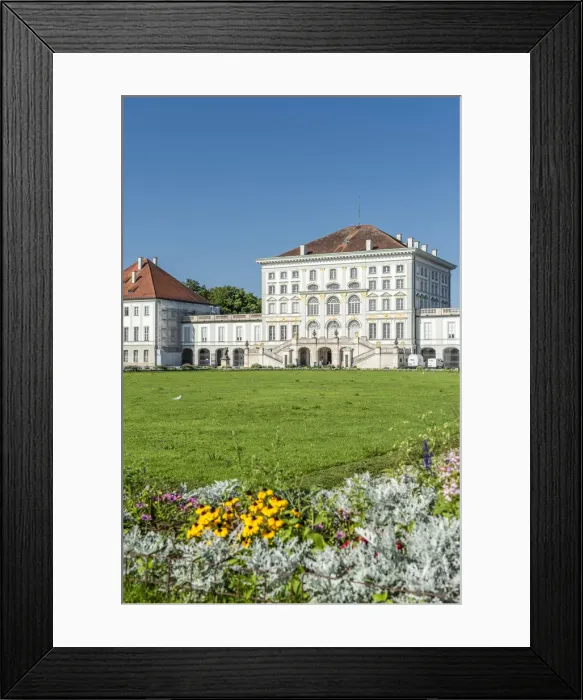 Framed Print : Munich, Bavaria, Germany. The Nymphenburg Palace with its landscape garden Framed Print : Munich, Bavaria, Germany. The Nymphenburg Palace with its landscape garden