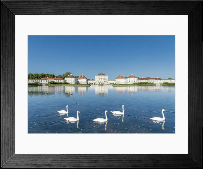 Framed Print : Munich, Bavaria, Germany. The Nymphenburg Palace with its landscape garden Framed Print : Munich, Bavaria, Germany. The Nymphenburg Palace with its landscape garden
