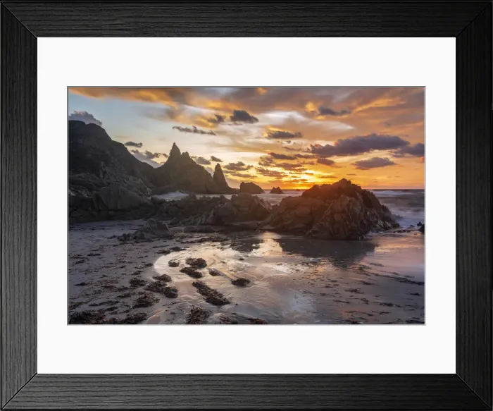 Framed Print : Rena Majore Beach at sunset, Sassari province, Gallura, Sardinia, Italy, Europe Framed Print : Rena Majore Beach at sunset, Sassari province, Gallura, Sardinia, Italy, Europe