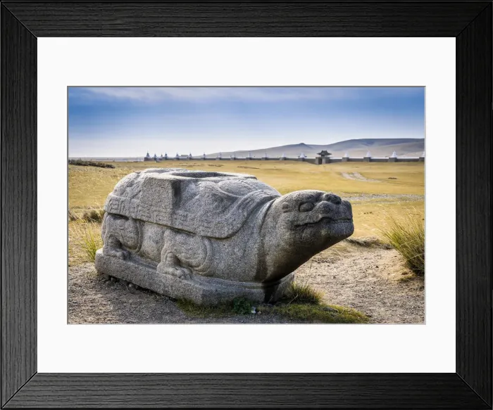 Framed Print : Giant tortoise statue at Erdene Zuu Monastery, Kharkhorin, Ovorkhangai Province Framed Print : Giant tortoise statue at Erdene Zuu Monastery, Kharkhorin, Ovorkhangai Province