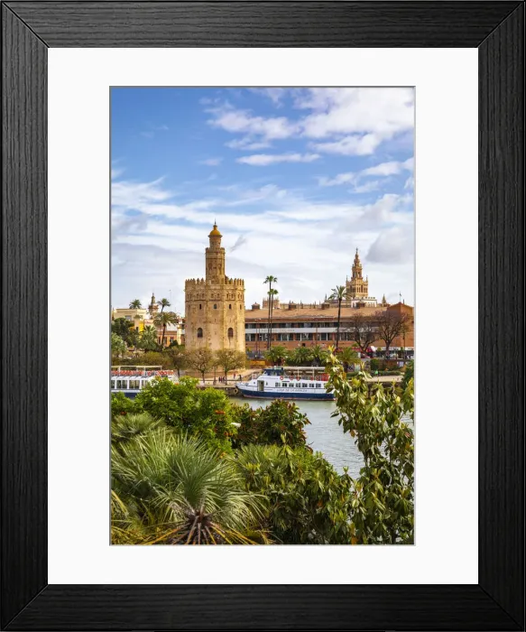 Framed Print : Torre del oro, Seville, Andalucia, Spain