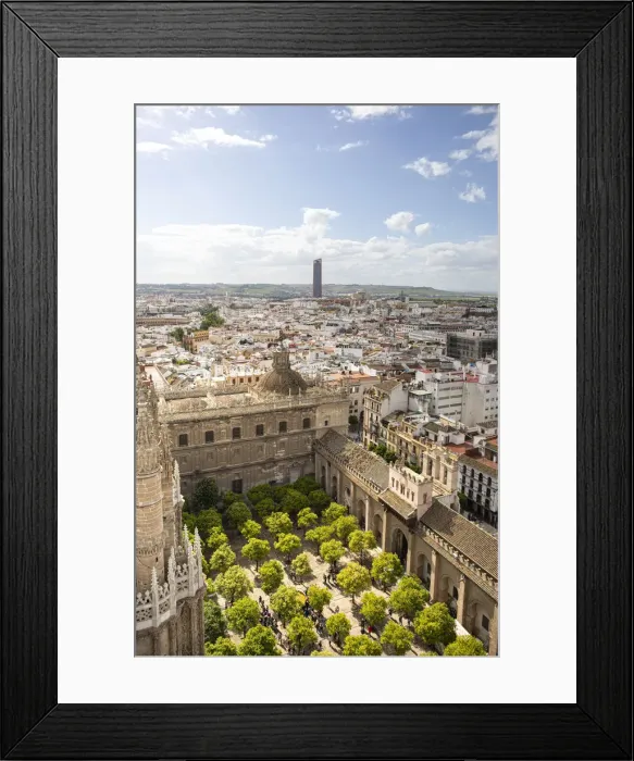 Framed Print : A high view of Seville Cathedrals Patio de los Naranjos, from Giralda Tower Framed Print : A high view of Seville Cathedrals Patio de los Naranjos, from Giralda Tower