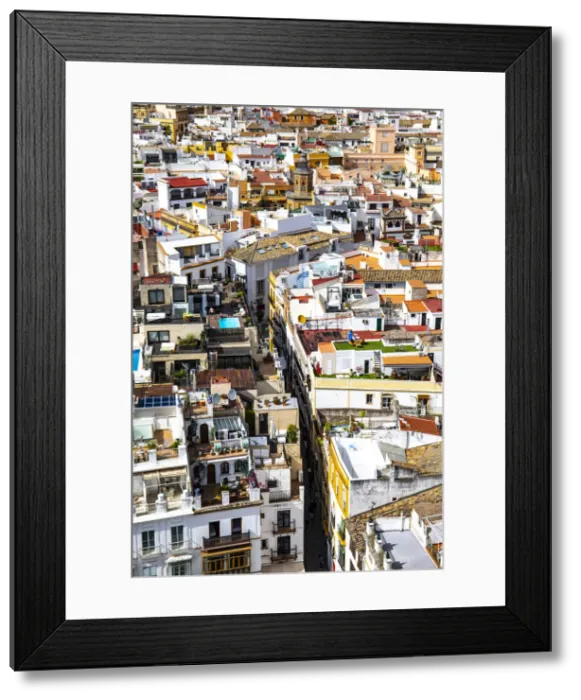 Framed Print : A high view of Seville streets and palaces, from Giralda Tower Framed Print : A high view of Seville streets and palaces, from Giralda Tower