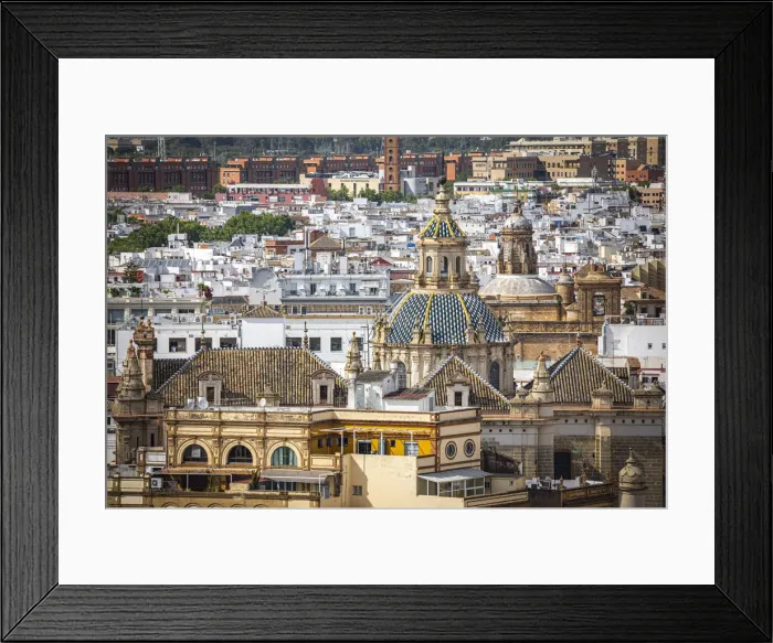 Framed Print : A high view of Seville, from Giralda Tower. Seville Cathedral, Seville, Andalucia, Spain Framed Print : A high view of Seville, from Giralda Tower. Seville Cathedral, Seville, Andalucia, Spain