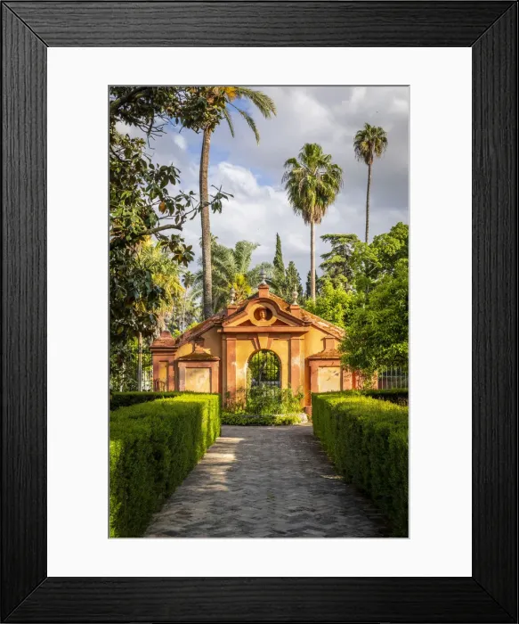 Framed Print : Real Alcazar gardens. Seville, Andalucia, Spain Framed Print : Real Alcazar gardens. Seville, Andalucia, Spain