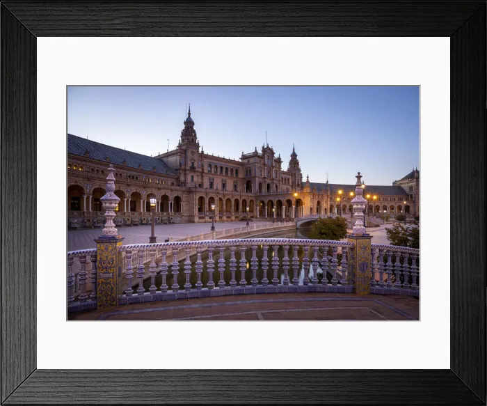 Framed Print : Plaza de Espana, Seville, Andalucia, Spain Framed Print : Plaza de Espana, Seville, Andalucia, Spain