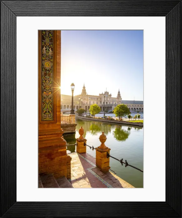 Framed Print : Plaza de Espana, Seville, Andalucia, Spain Framed Print : Plaza de Espana, Seville, Andalucia, Spain
