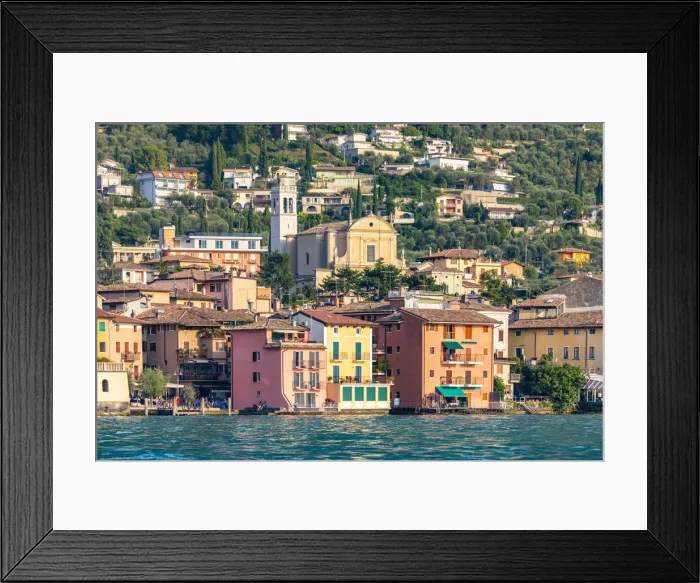 Framed Print : Malcesine, a small village with an historic castle on Garda Lake coast Framed Print : Malcesine, a small village with an historic castle on Garda Lake coast
