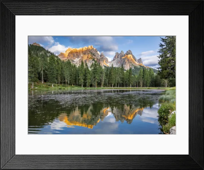 Framed Print : Cadini di Misurina mountain group reflecting on Antorno Lake, Belluno Province, Dolomites Framed Print : Cadini di Misurina mountain group reflecting on Antorno Lake, Belluno Province, Dolomites